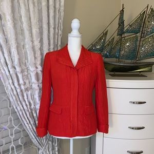 Jones New York silk red blazer/jacket